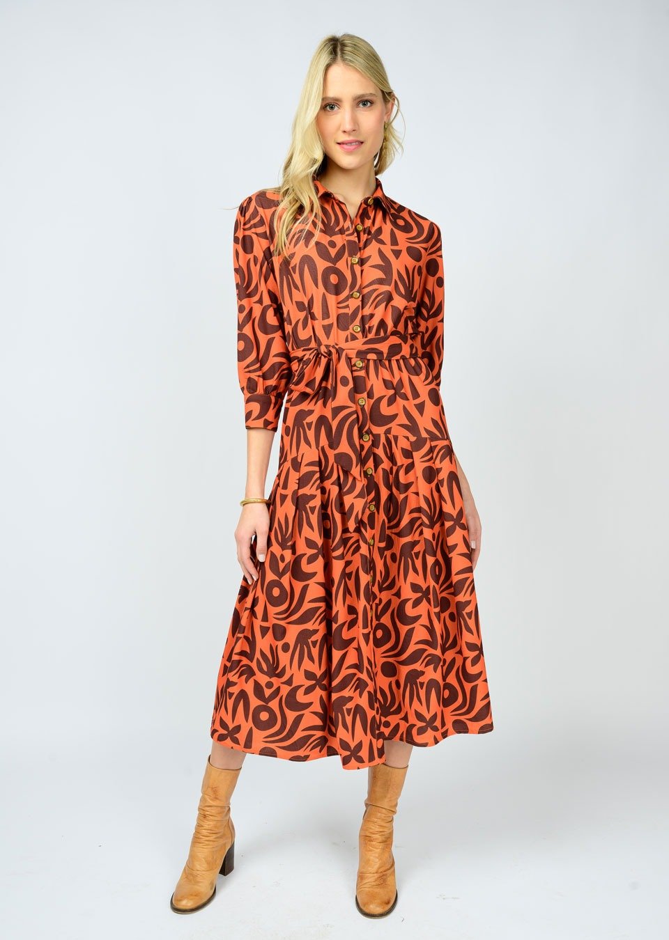 Native Print Shirt Dress from Uncle Frank - High Call Outfitters