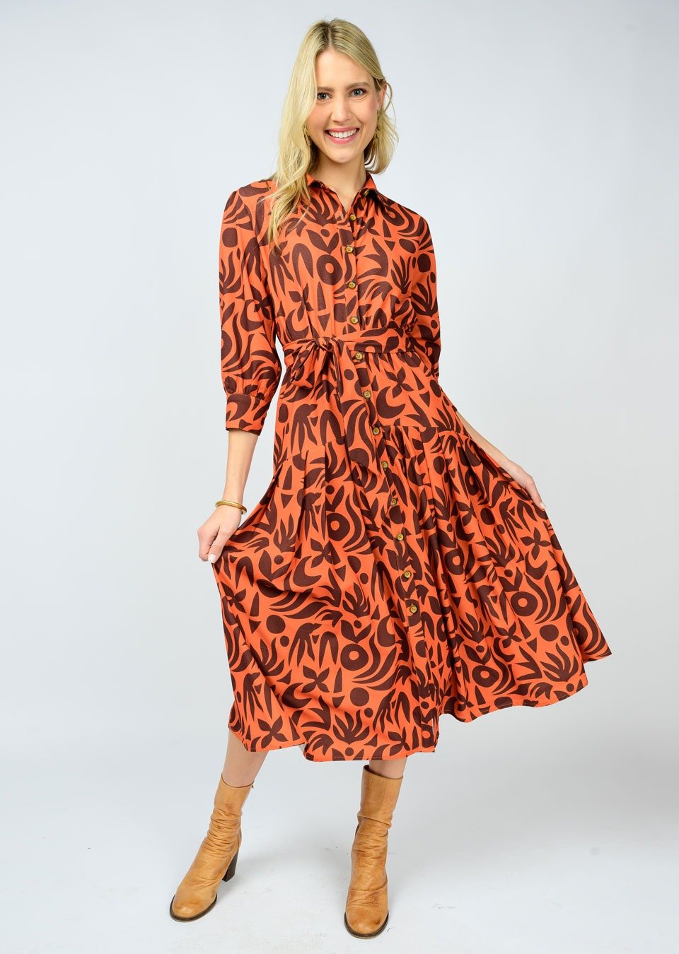 Native Print Shirt Dress from Uncle Frank - High Call Outfitters