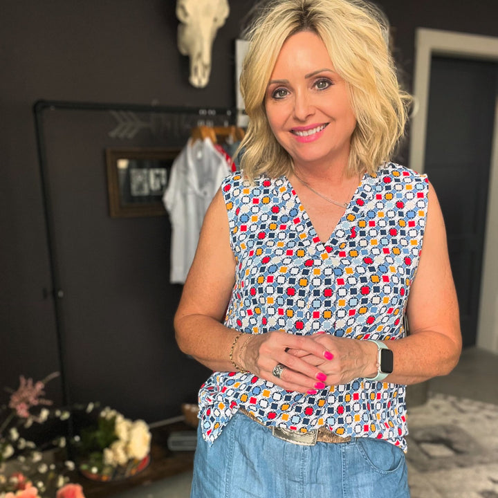 All Over Print Sleeveless Top from Multiples
