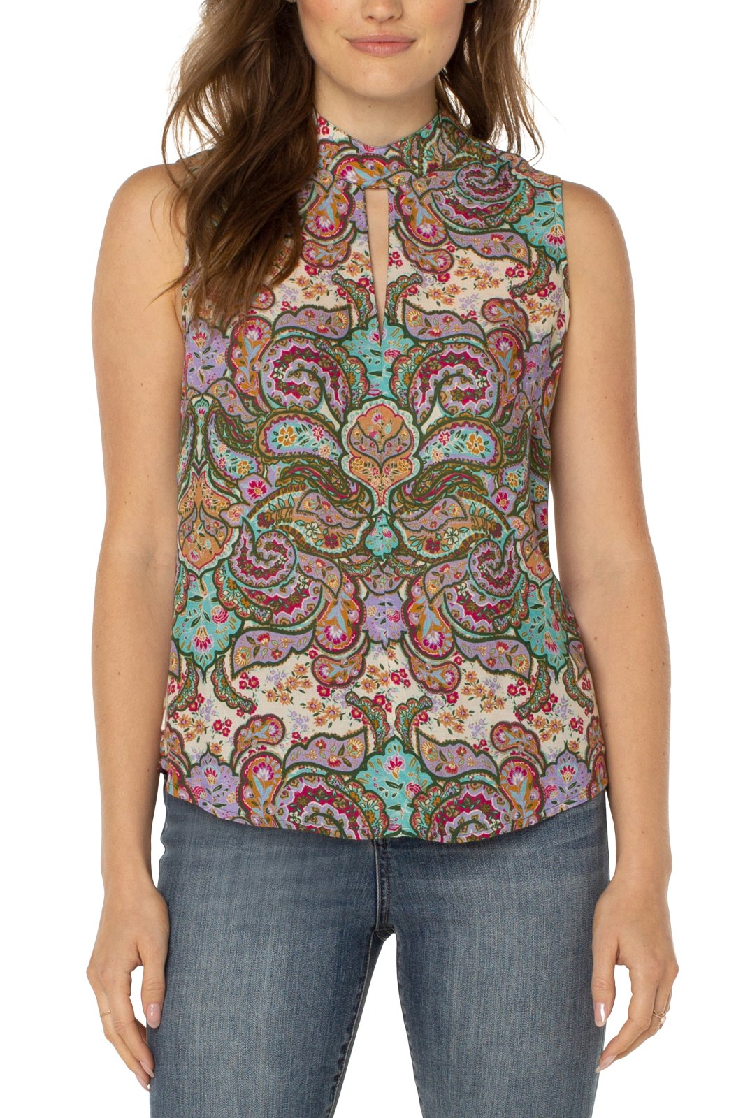 Mock Neck Sleeveless Top from Liverpool