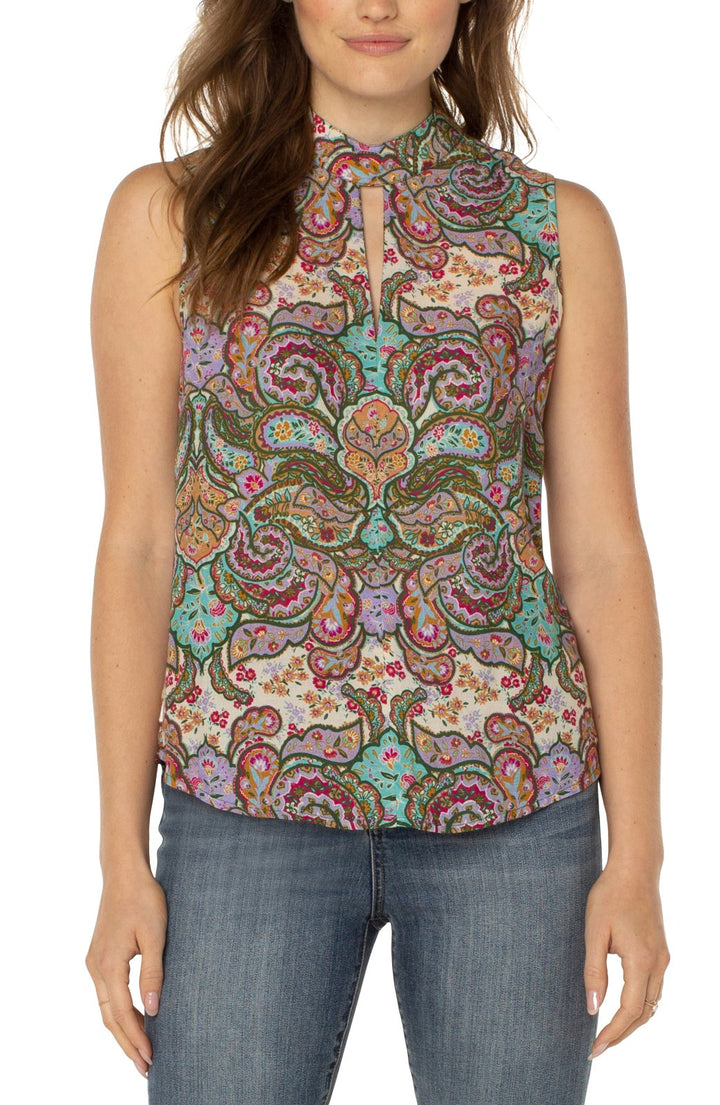 Mock Neck Sleeveless Top from Liverpool