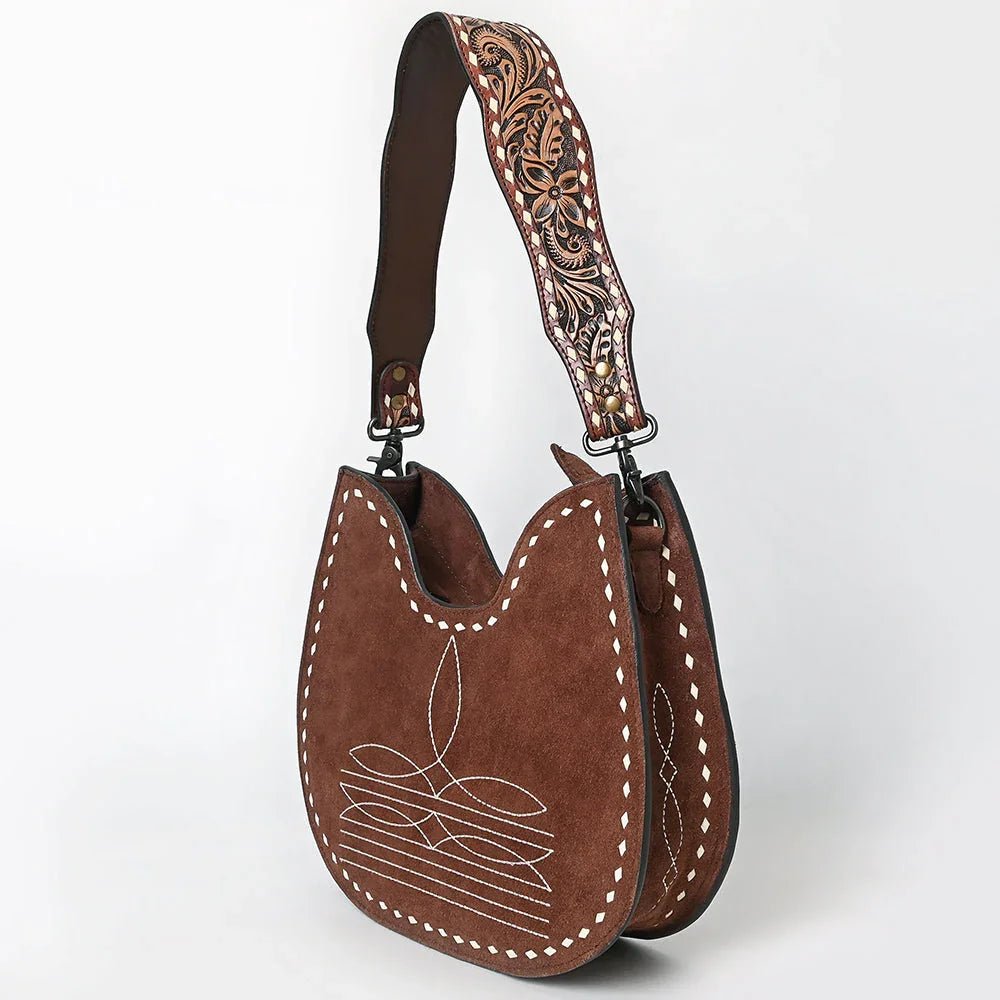 Hobo Styled Boot Stitch Handbag from American Darling - High Call Outfitters