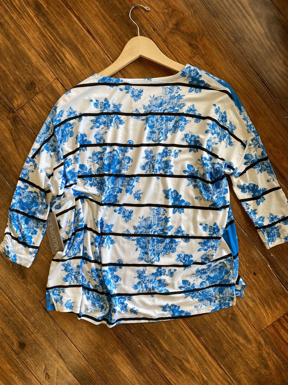 Blue Aster 3/4 Sleeve Top from Multiples - High Call Outfitters