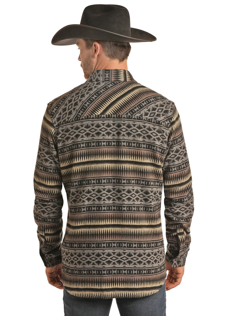 Jacquard Aztec Shirt Jacket from Panhandle