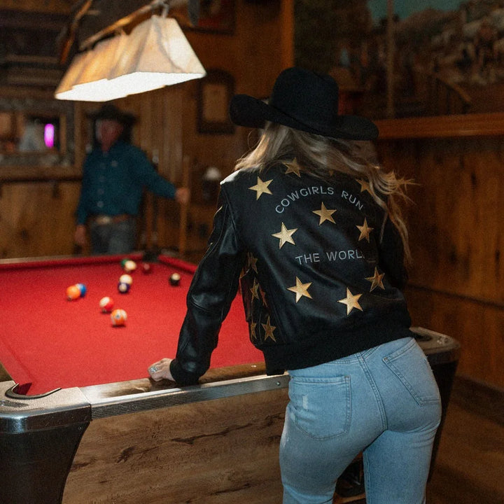 Cowgirls Run the World Bomber Jacket from Western & Co