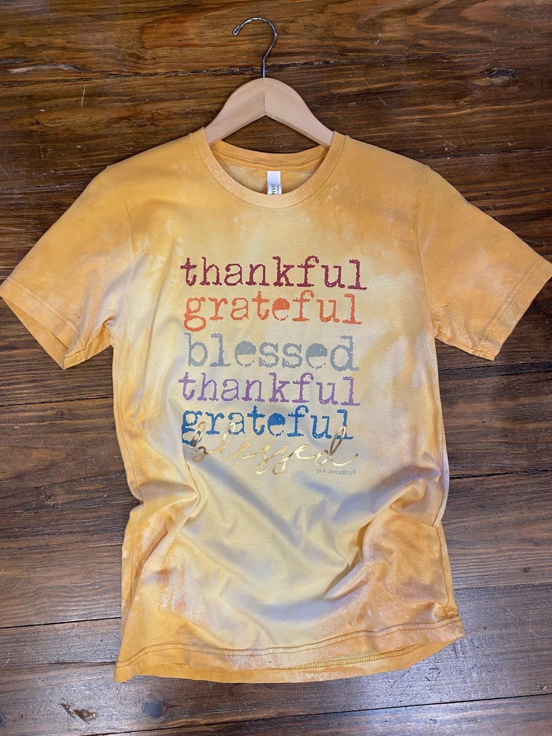 Thankful Grateful...Bleached Tee from Pink Armadillos - High Call Outfitters
