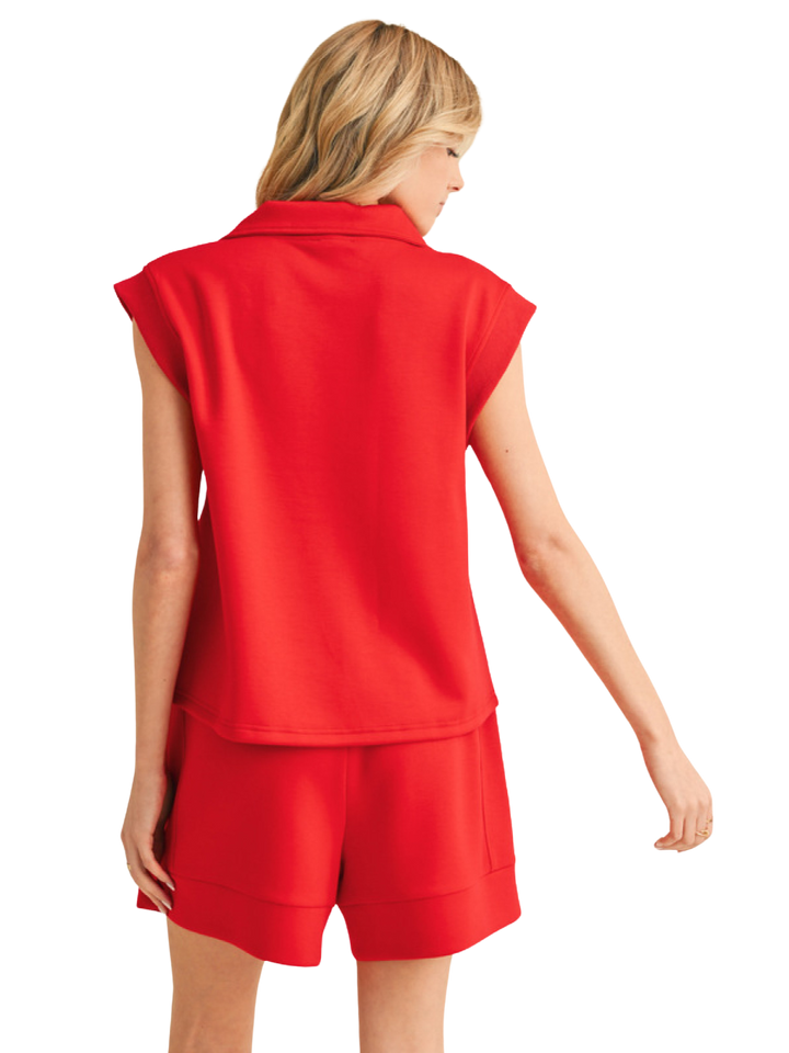 1/4 Zip Sleeveless Top