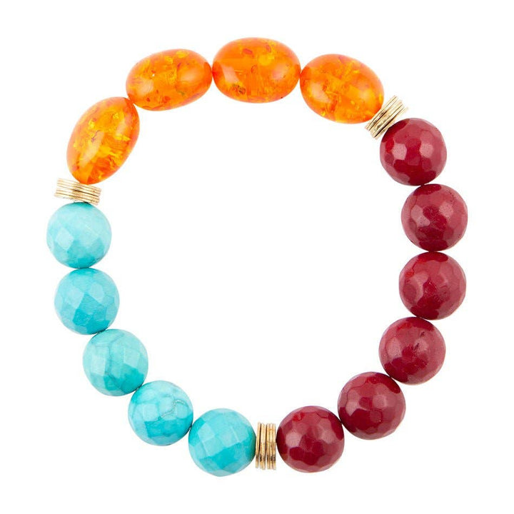 Turquoise Ambrosia Multi-Stone Bracelet from Barse