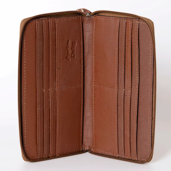 Zip Around Floral Tooled Wallet from American Darling