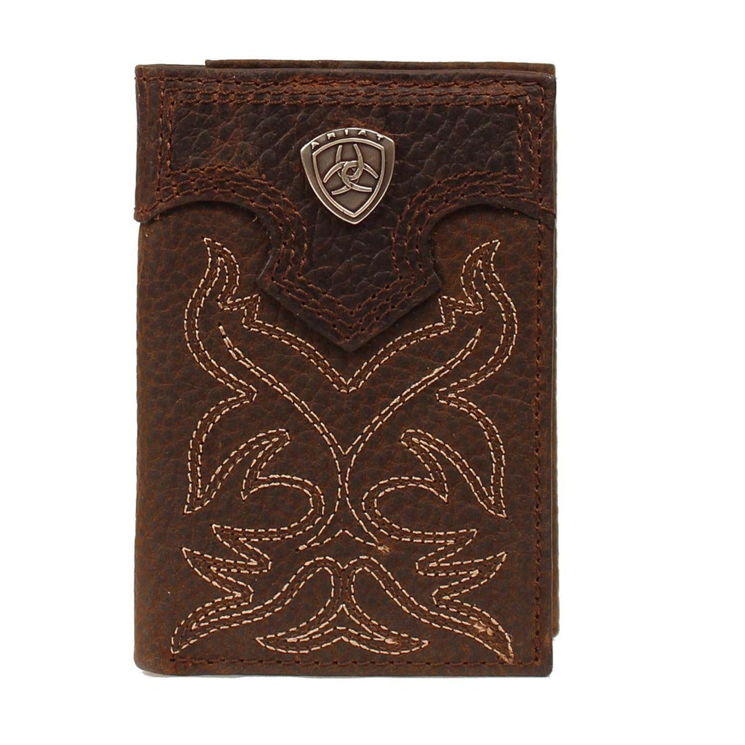 Premium Boot Stitch Tri Fold Wallet from Ariat - High Call Outfitters