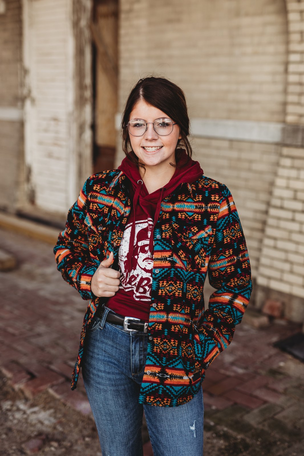 Aztec Wool Jacquard Shirt Jacket from Powder River
