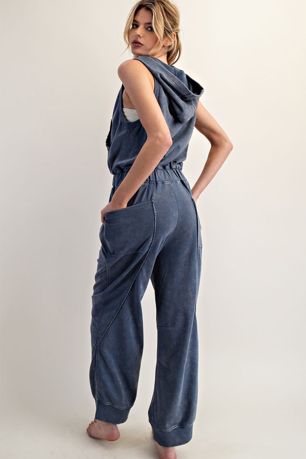 Washed Knit Jumpsuit - High Call Outfitters
