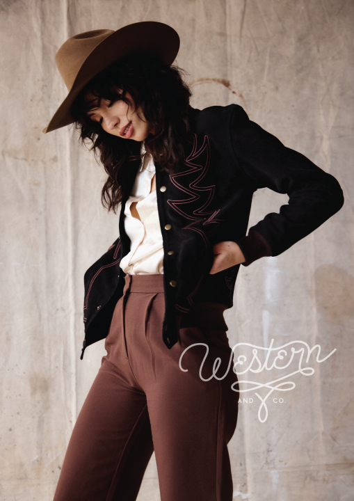 Embroidered Bomber Jacket from Western & Co