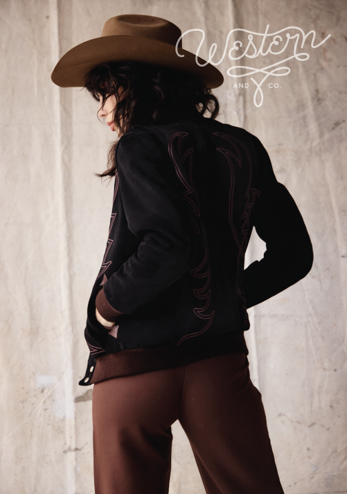 Embroidered Bomber Jacket from Western & Co