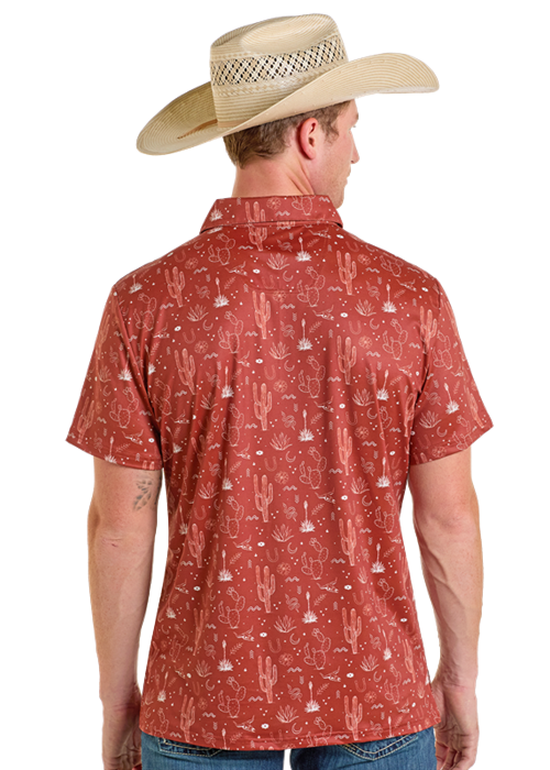Cactus All Over Print Polo from Rock & Roll