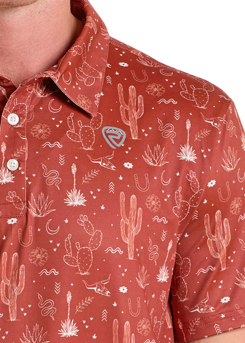 Cactus All Over Print Polo from Rock & Roll