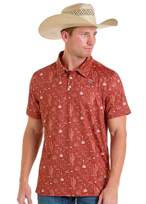 Cactus All Over Print Polo from Rock & Roll