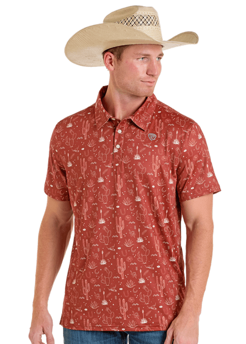 Cactus All Over Print Polo from Rock &amp; Roll - High Call Outfitters