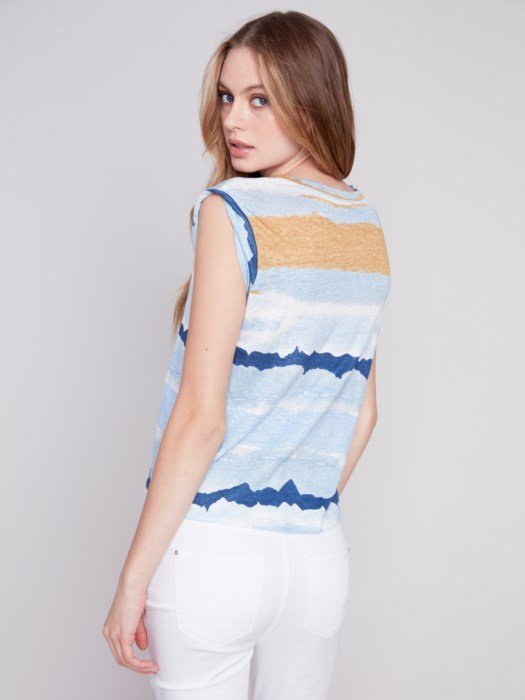 Printed Sleeveless Top from Charlie B - High Call Outfitters