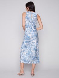 Sleeveless Printed Satin Dress from Charlie B - High Call Outfitters