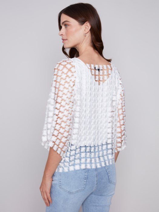 Textured Flower Top from Charlie B - High Call Outfitters