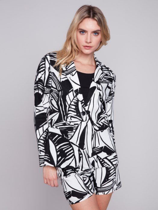 Printed Linen Blazer from Charlie B - High Call Outfitters