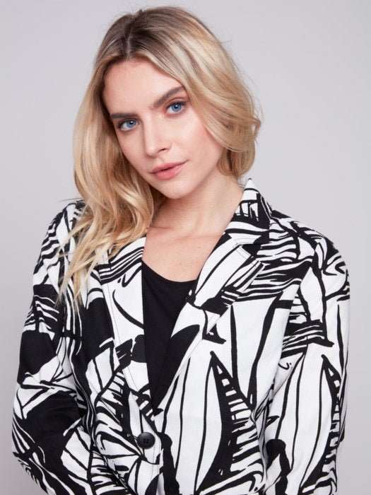 Printed Linen Blazer from Charlie B - High Call Outfitters