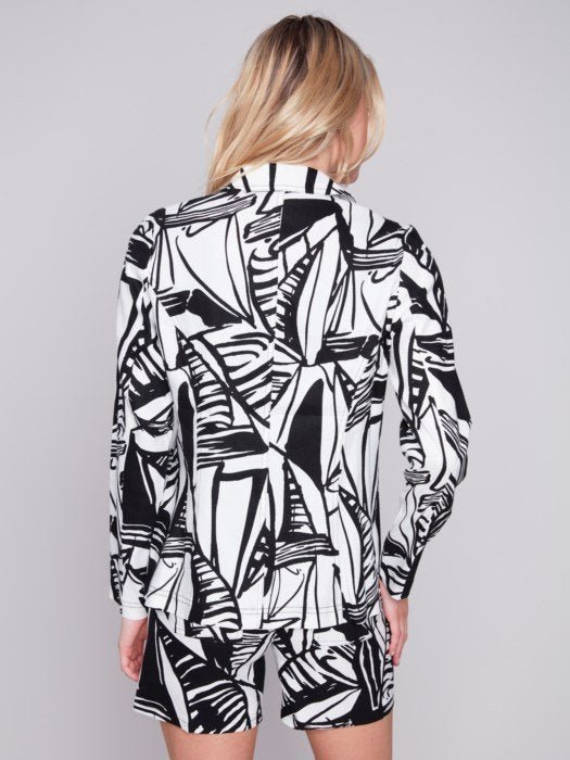 Printed Linen Blazer from Charlie B - High Call Outfitters