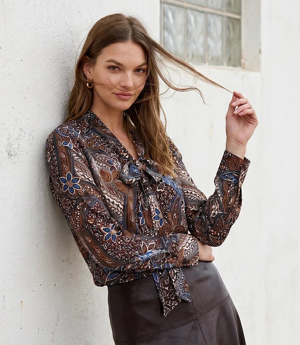 Long Sleeve Bow Top from Karen Kane - High Call Outfitters