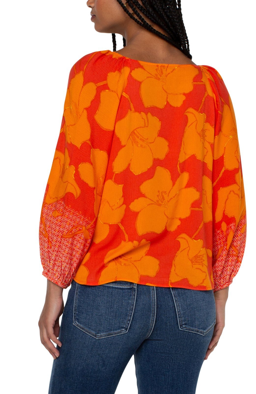 3/4 Sleeve Print Top from Liverpool - High Call Outfitters