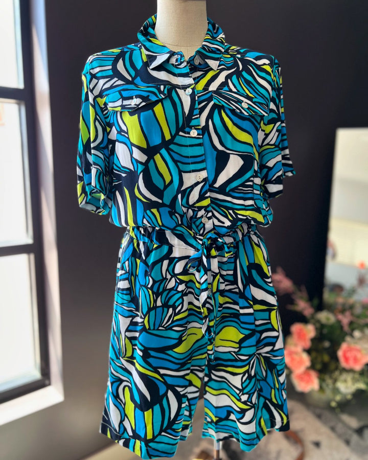 Abstract Print Romper from Multiples