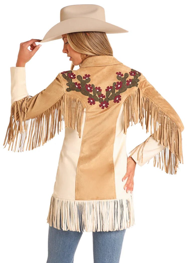 Cactus Embroidered Fringe Jacket from Powder River - High Call Outfitters