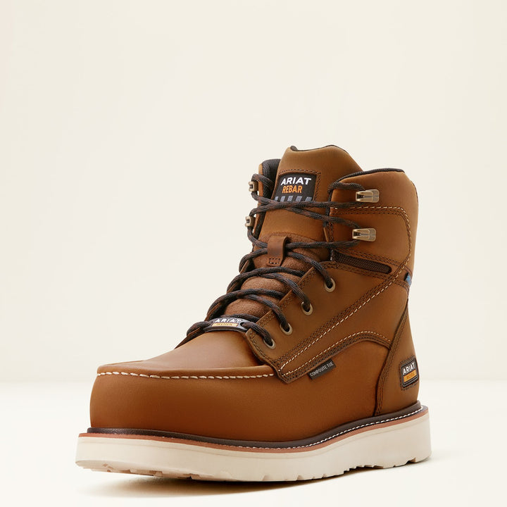 Rebar Wedge Moc Toe 6" Waterproof Composite Toe Work Boot from Ariat