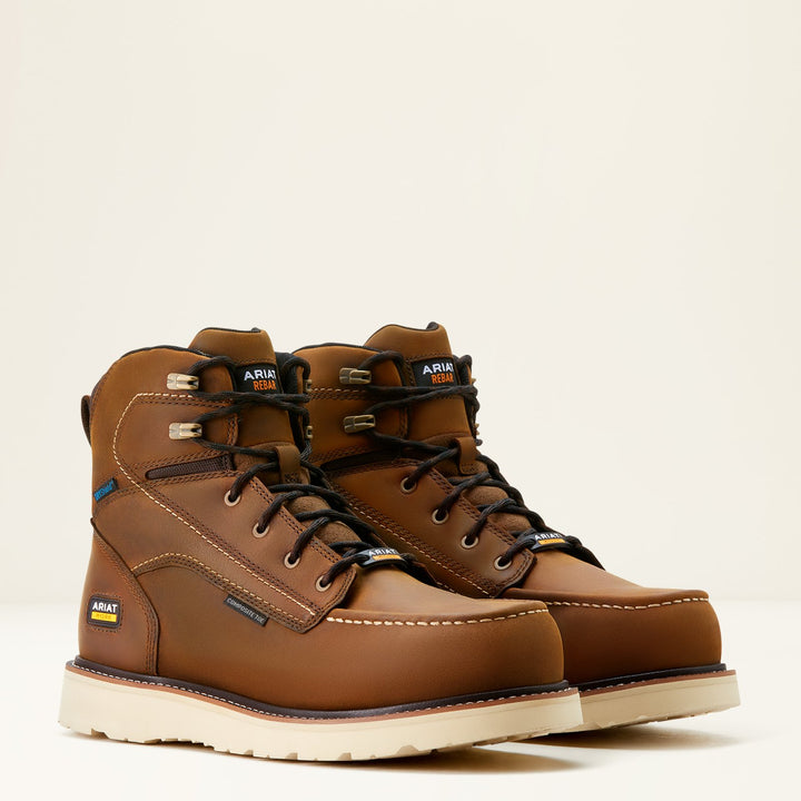 Rebar Wedge Moc Toe 6" Waterproof Composite Toe Work Boot from Ariat