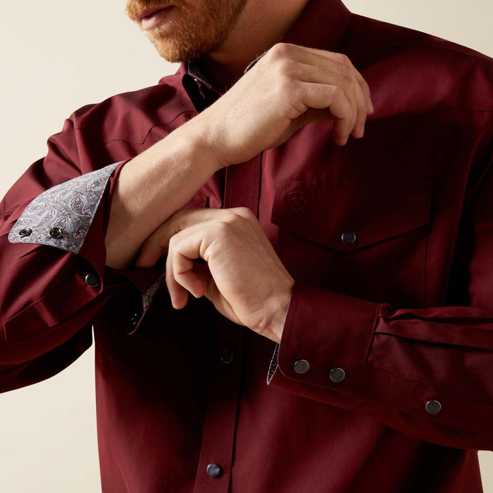 Wrinkle Free Pinpoint Oxford Classic Fit Snap Shirt from Ariat