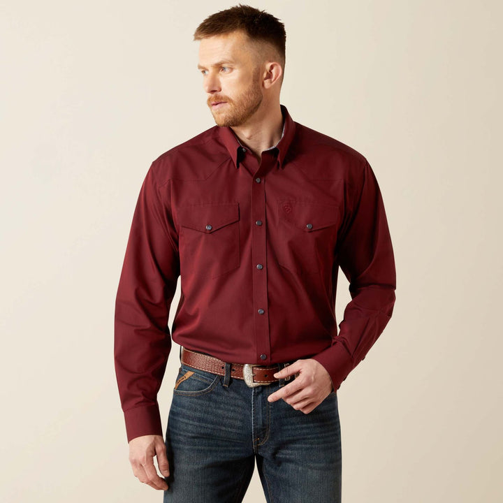Wrinkle Free Pinpoint Oxford Classic Fit Snap Shirt from Ariat