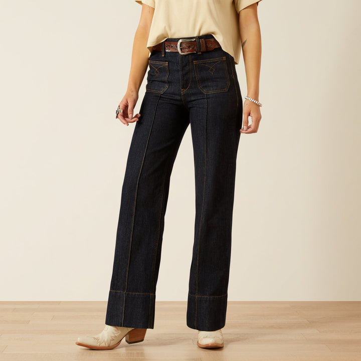 Ultra High Rise Tomboy Western Utility Wide Leg Jeans from Ariat