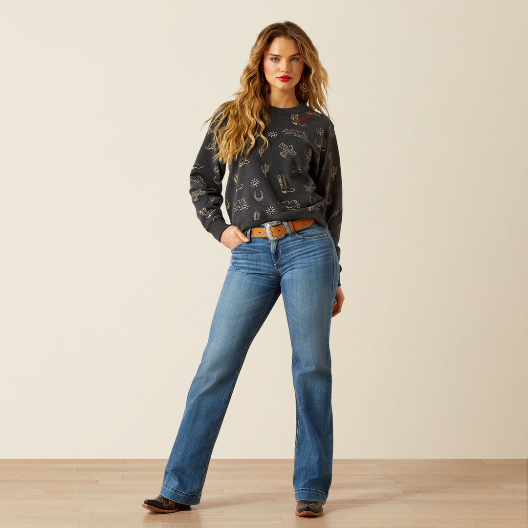 Essential Crew All Over Print Sweatshirt from Ariat