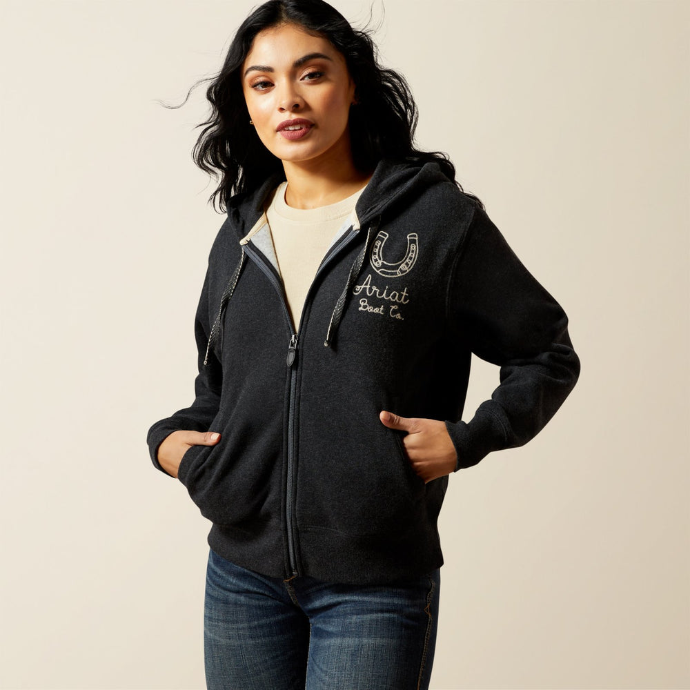 Stitched Full Zip Hoodie Sweatshirt from Ariat - High Call Outfitters