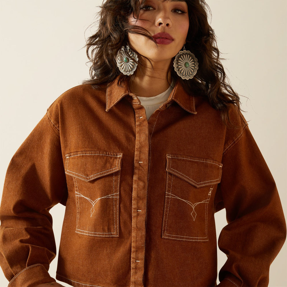 Boxy Cropped Denim Jacket from Ariat - High Call Outfitters