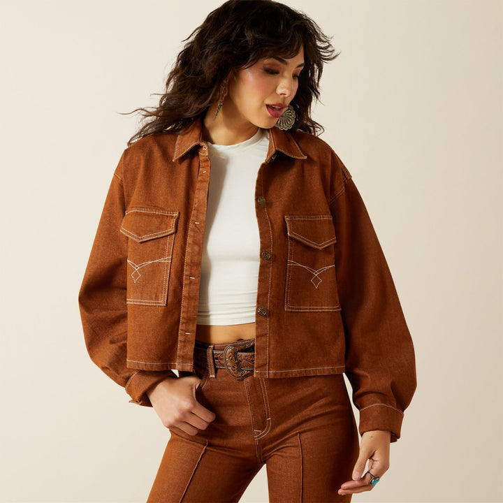 Boxy Cropped Denim Jacket from Ariat
