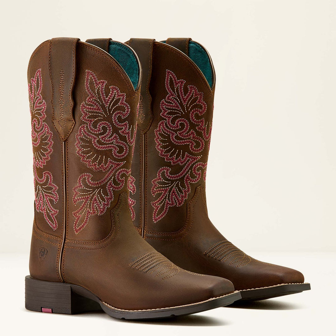 Round Up StretchFit Wide Square Toe Western Boot from Ariat - High Call Outfitters