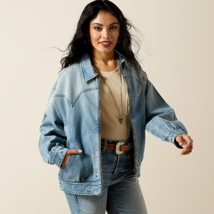 Cheyenne Denim Bomber Jacket from Ariat