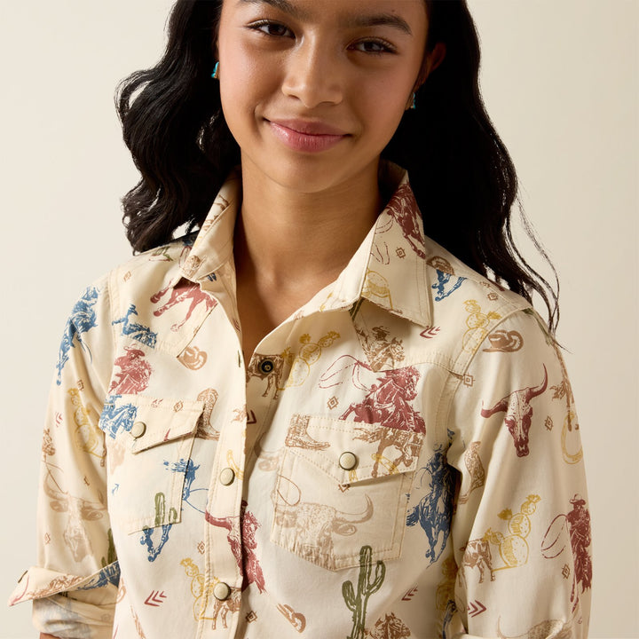 Youth Ranch Tale Western Snap Shirt from Ariat