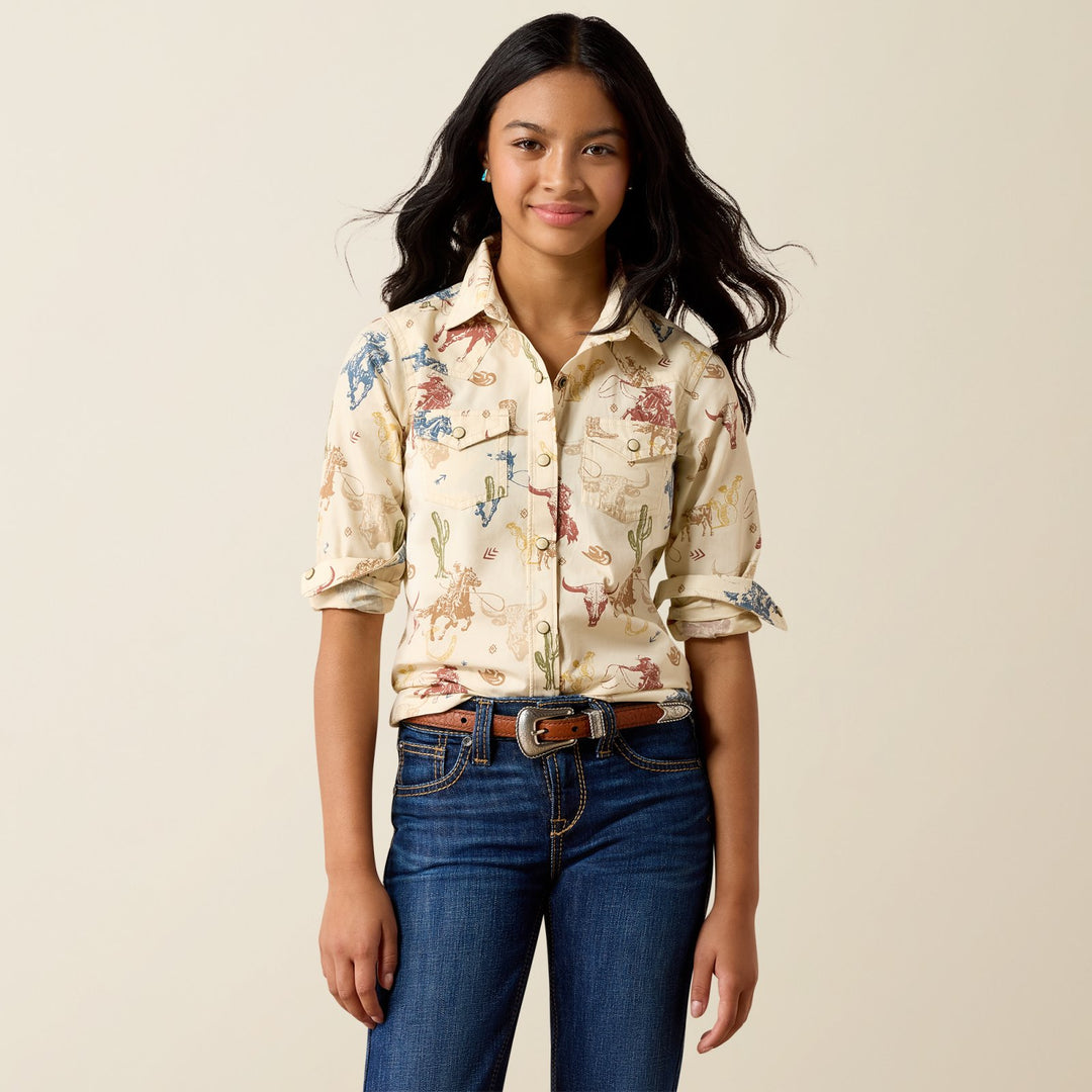 Youth Ranch Tale Western Snap Shirt from Ariat