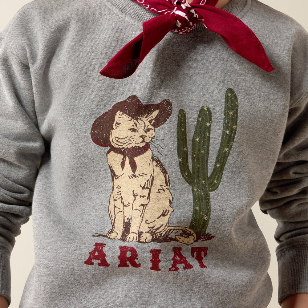 Girls Sassy Cat Sweatshirt from Ariat - High Call Outfitters