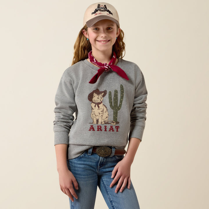 Girls Sassy Cat Sweatshirt from Ariat - High Call Outfitters