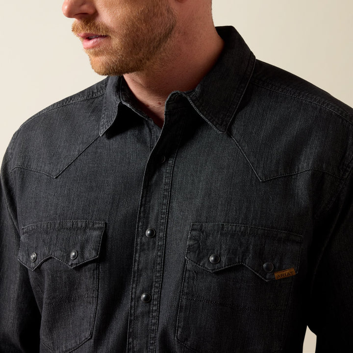 Classic Fit Sawtooth Denim Shirt from Ariat - High Call Outfitters