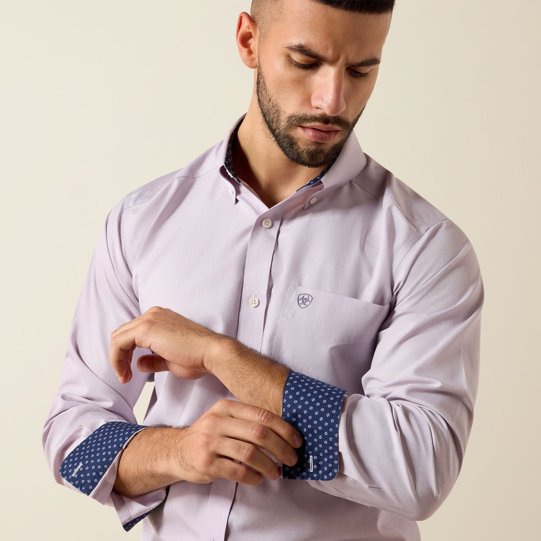 Wrinkle Free Solid Pinpoint Oxford Classic Fit Shirt from Ariat - High Call Outfitters