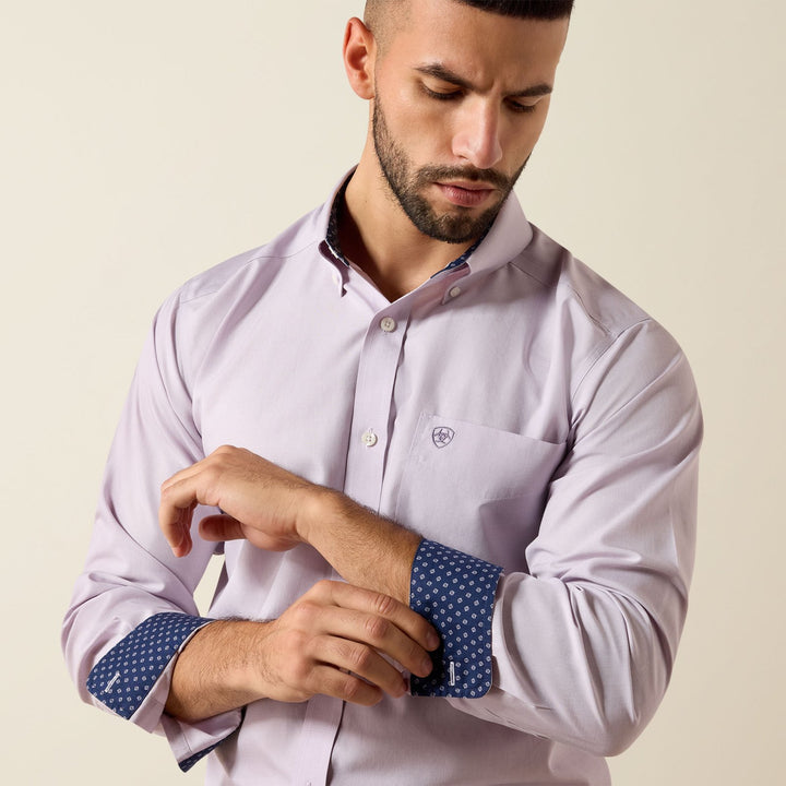 Wrinkle Free Solid Pinpoint Oxford Classic Fit Shirt from Ariat - High Call Outfitters